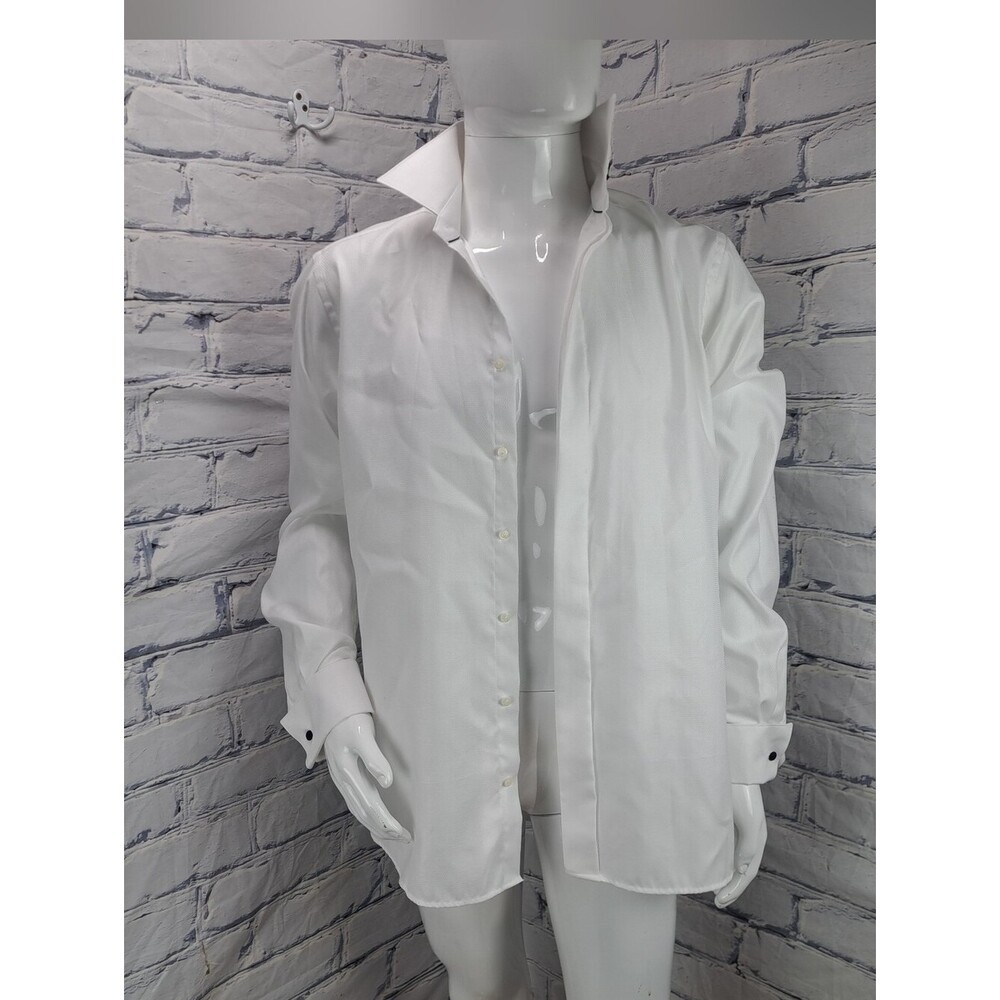 NEW Eton Men's Contemporary Luxury Dress Shirt Pure White Formal Size 42 - 16.5" - Picture 4 of 12